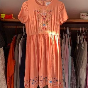 Clad and cloth embroidered dress